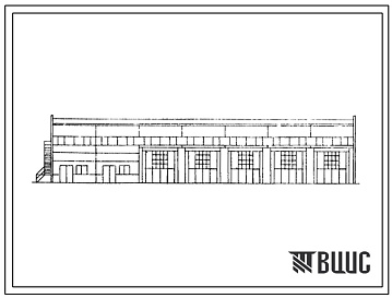 Фасады Типовой проект 409-14-33 Профилакторий для технического обслуживания 150 строительных машин